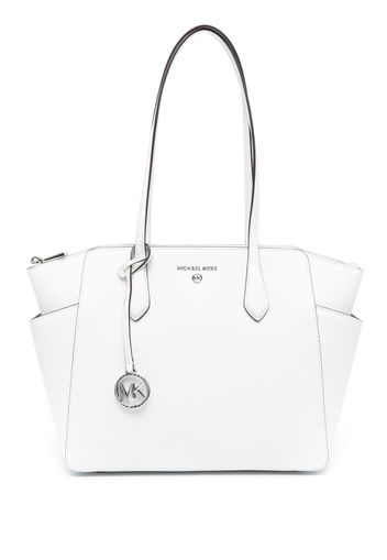 Michael Michael Kors logo-plaque leather tote bag - Weiß