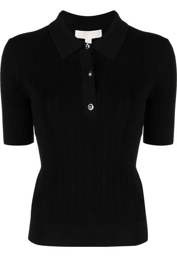 Michael Michael Kors fine-ribbed polo shirt - Schwarz