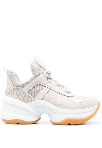 Michael Michael Kors chunky-sole monogram sneakers - Nude