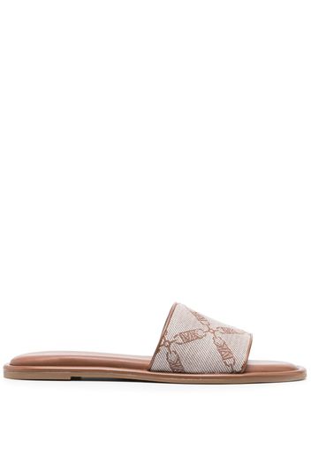 Michael Michael Kors Hayworth leather slides - Braun