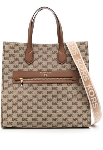 Michael Michael Kors monogram-jacquard tote bag - Nude