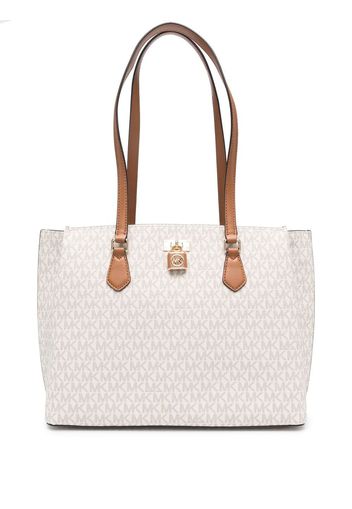 Michael Michael Kors monogram-pattern large tote bag - Nude