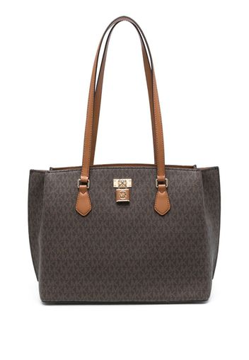 Michael Michael Kors monogram-pattern large tote bag - Braun