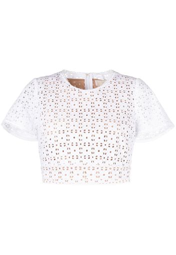 Michael Michael Kors cotton broderie anglaise cropped top - Weiß