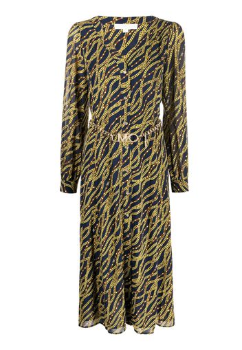 Michael Michael Kors chain-link print shirt dress - Blau