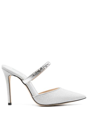 Michael Michael Kors Jessa 110mm crystal-strap mules - Silber