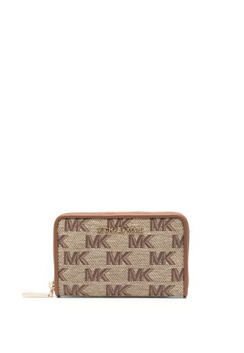 Michael Michael Kors logo-plaque zip-fastening wallet - Nude