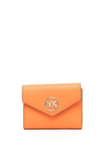 Michael Michael Kors logo-plaque leather wallet - Orange