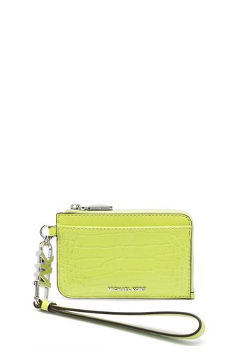 Michael Michael Kors embossed-crocodile leather cardholder - Grün