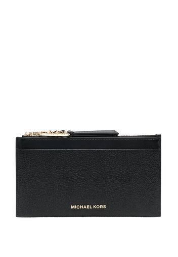 Michael Michael Kors logo-plaque leather wallet - Schwarz