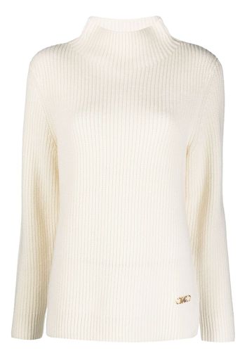 Michael Michael Kors high-neck ribbed-knit jumper - Nude