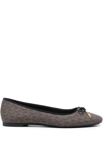 Michael Michael Kors Nori leather ballerina shoes - Braun