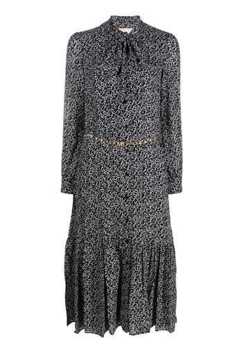 Michael Michael Kors abstract-print midi shirt dress - Weiß