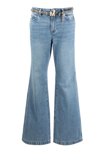 Michael Michael Kors belted bootcut jeans - Blau