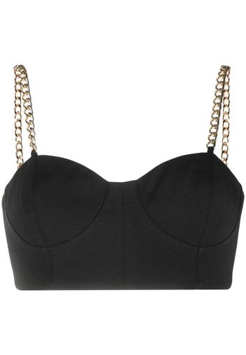 Michael Michael Kors chain-link strap cropped top - Schwarz