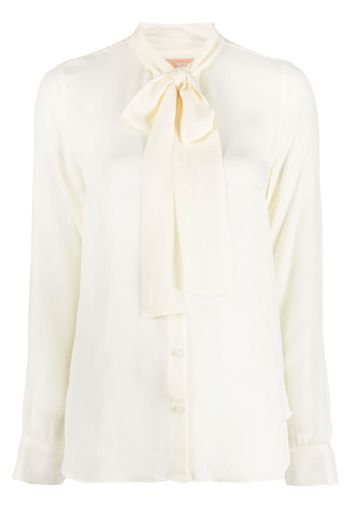 Michael Michael Kors pussy-collar long-sleeved shirt - Nude