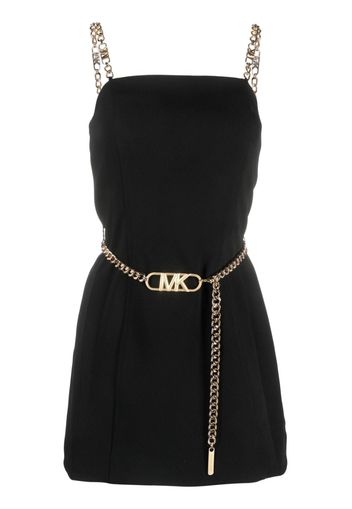 Michael Michael Kors logo-buckle belt minidress - Schwarz