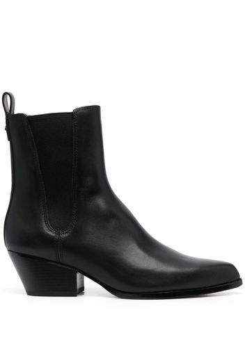 Michael Michael Kors pointed-toe leather ankle boots - Schwarz