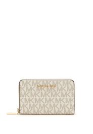 Michael Michael Kors Kleines Portemonnaie mit Monogramm - Nude