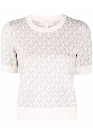 Michael Michael Kors jacquard logo short-sleeve top - Weiß