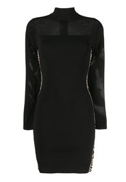 Michael Michael Kors logo-tape roll neck dress - Schwarz