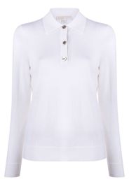 Michael Michael Kors logo-button knitted polo shirt - Weiß