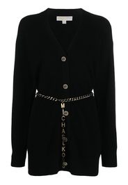 Michael Michael Kors logo belted button-up cardigan - Schwarz