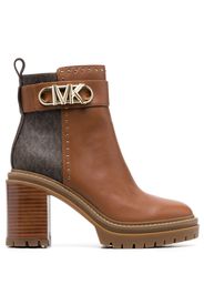 Michael Michael Kors 110mm monogram ankle boots - Braun