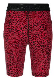 Michael Michael Kors logo-waist leopard-print shorts - Rot