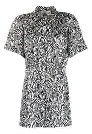 Michael Michael Kors graphic-print short-sleeve playsuit - Weiß