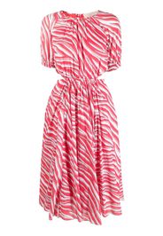 Michael Michael Kors zebra-print cotton midi dress - Rosa