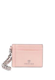 Michael Michael Kors logo-lettering leather cardholder - Rosa