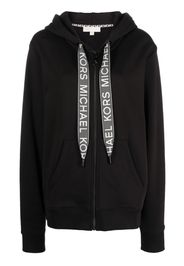 Michael Michael Kors logo-lace zip-up hoodie - Schwarz