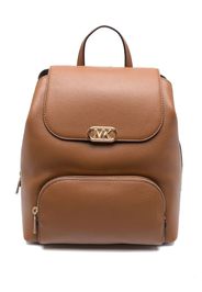 Michael Michael Kors logo-plaque leather backpack - Braun