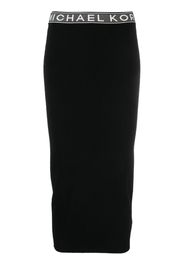 Michael Michael Kors logo-waistband midi skirt - Schwarz