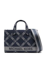 Michael Michael Kors Gigi Empire logo-jacquard tote bag - Blau