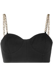 Michael Michael Kors chain-link strap cropped top - Schwarz