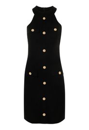 Michael Michael Kors gold tone-buttons sleeveless dress - Schwarz