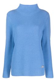 Michael Michael Kors logo-plaque ribbed-knit jumper - Blau