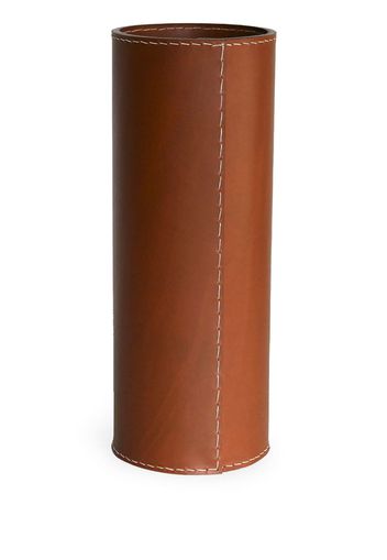 Michael Verheyden Solo leather vase - SADDLE