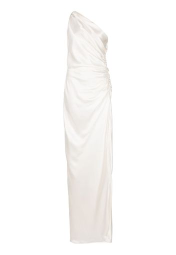 Michelle Mason Asymmetrische Seidenrobe - Weiß