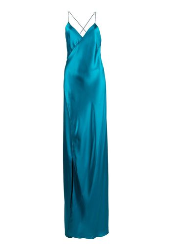 Michelle Mason Gewickeltes Abendkleid aus Seide - Blau