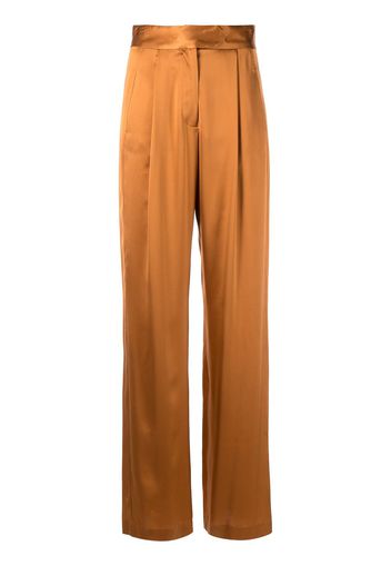 Michelle Mason Satinhose mit weitem Bein - Orange