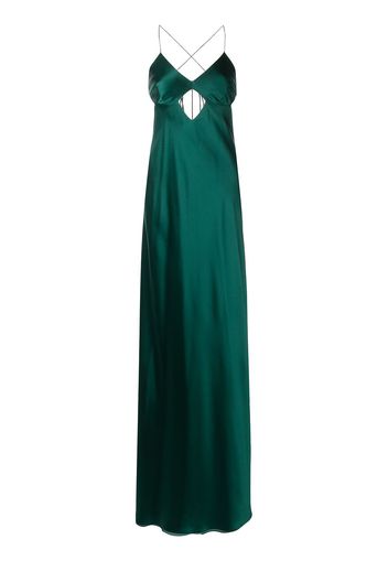 Michelle Mason Abendkleid mit Cut-Out - Grün