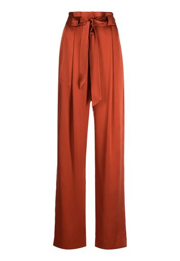 Michelle Mason Taillenhose mit Bundfalten - Rot