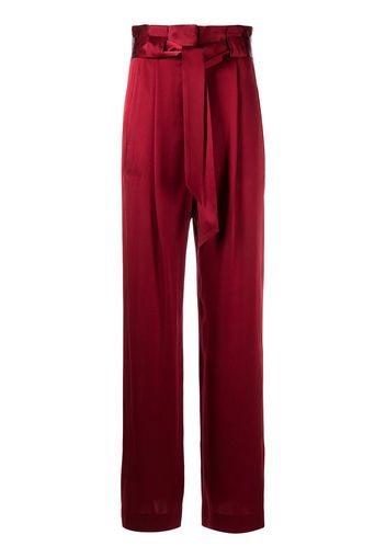 Michelle Mason Taillenhose mit Bundfalten - Rot