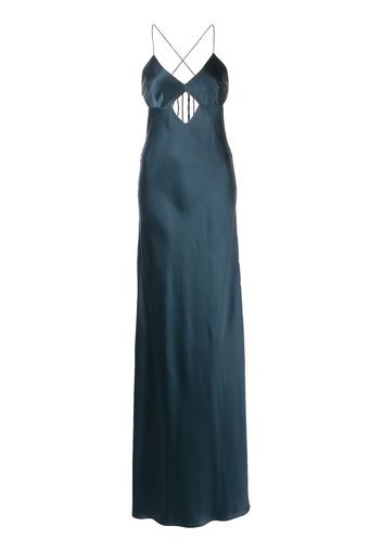 Michelle Mason Abendkleid mit Cut-Out - Blau