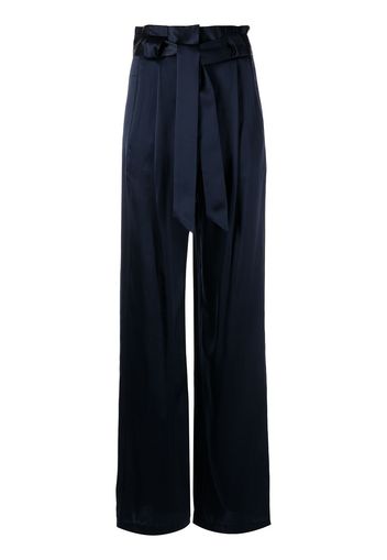 Michelle Mason Taillenhose mit Bundfalten - Blau