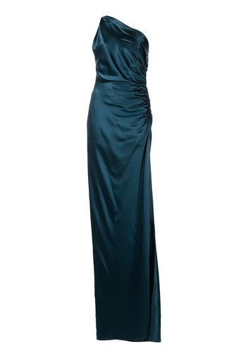 Michelle Mason Gerafftes Abendkleid - Blau