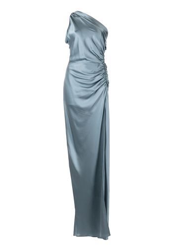 Michelle Mason Gerafftes Abendkleid - Blau